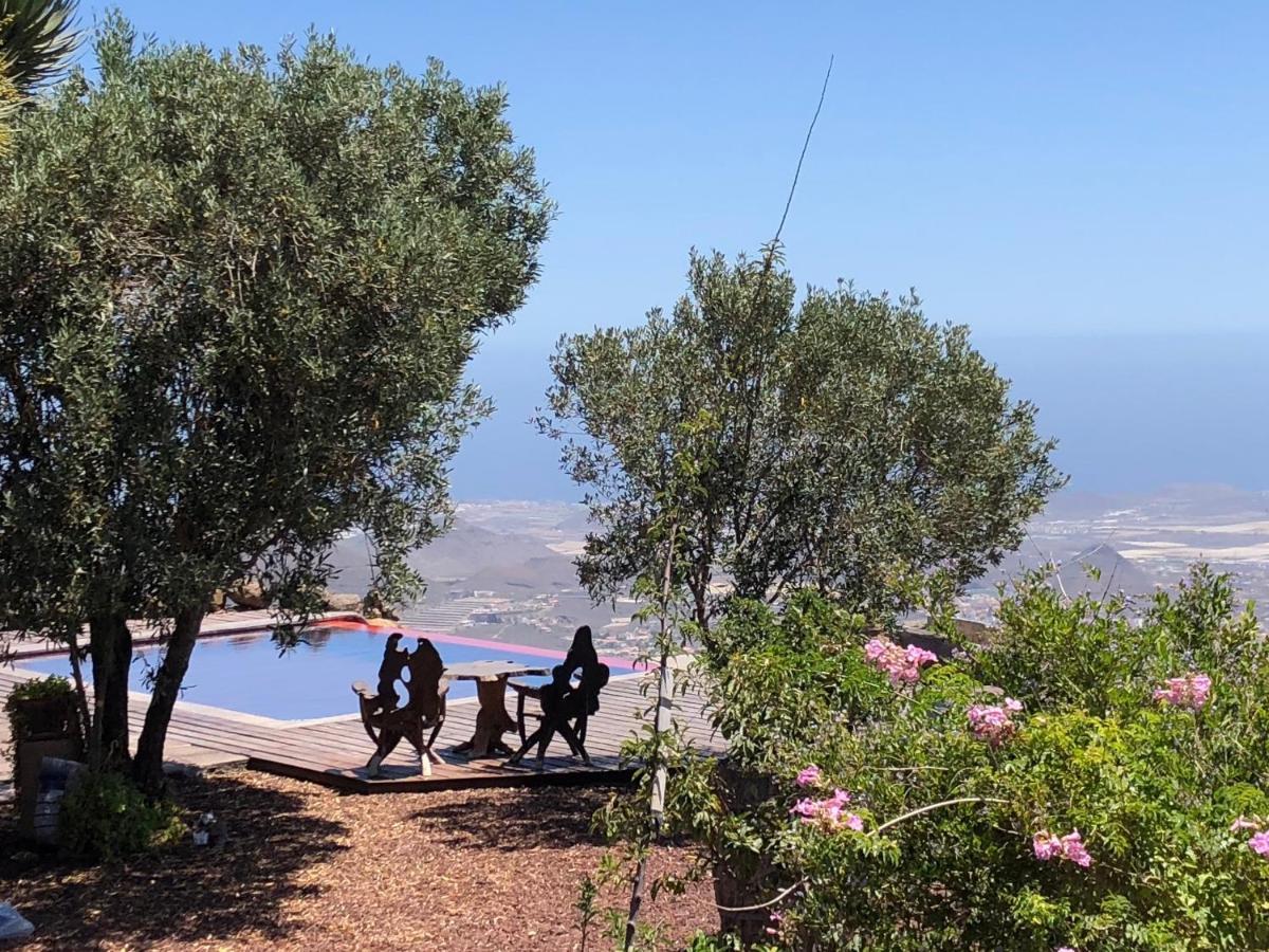 Historic Canarian House, Private Heated Infinity Pool, Bbq, Wifi + Panoramic Ocean Views Арона Екстериор снимка